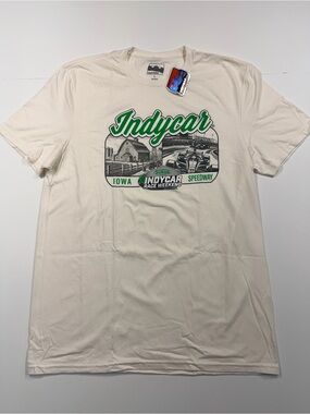 Indycar Iowa Speedway Graphic Tee - Cream size Large